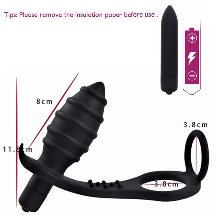 Anal Plug Vibrator, Butt Plug, Prostate Massager, Cock Ring Vibrator