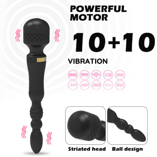 G-spot Clit Vibrator, Wand Massager, Clitoris Stimulator, Double Ended Vibrator