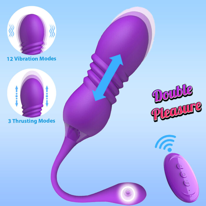 Thrusting Dildo Vibrator, Thrusting Vibrator, Wearable Vibrator, telescopic dildo, Vaginal Masssager, G-spot Massager, Clit Stimulator
