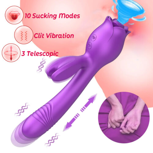 Thrusting Vibrator, Rose Sucking Vibrator, Sucking Clitoris, G Spot Vibrator, Dildo G Spot Massager, Clit Stimulator