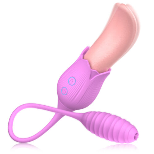 Licking Tongue Vibrator, G-spot Massager, Clit Stimulator, with Vibrating Egg,