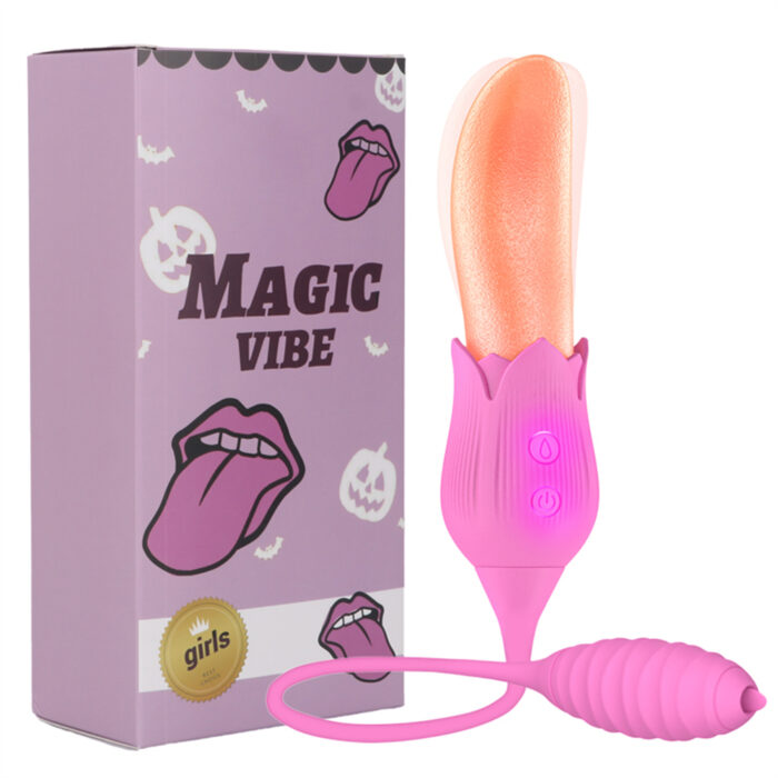 Rose Licking Vibrator Tongue G Spot Oral Clit Stimulator Dildo Egg USB Sex Toy 10