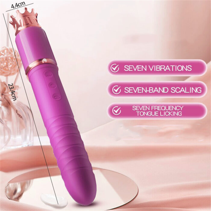 Thrusting Vibrator Licking Clitoris Heating G Spot Dildo Massager Heating Clit Stimulator Sex Toy 2 1