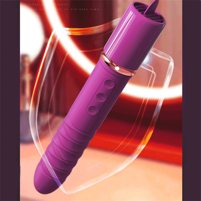 Thrusting Vibrator Licking Clitoris Heating G Spot Dildo Massager Heating Clit Stimulator Sex Toy 3 1
