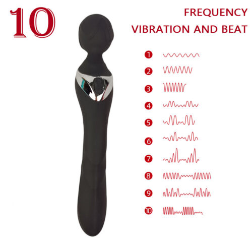 Double Ended Vibrator, Wand Vibrator, Double Head, Wand Massager, G Spot Vibrator, Dildo, Clit Stimulator, Body Massager,