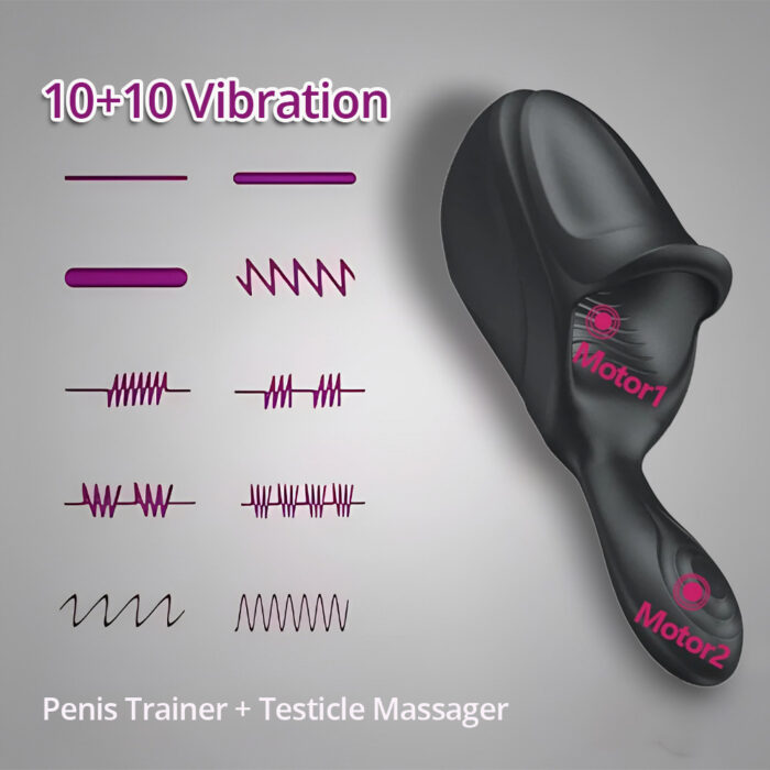 Male Masturbator Stroker Cup Penis Training Testicle Massager Sex Toy for Men 2