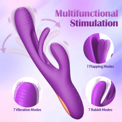 Flapping Rabbit Vibrator Patting Dildo Clit G Spot Stimulator Massager Sex Toys