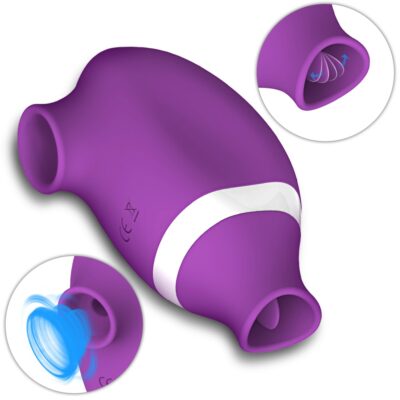 Tongue Licking Vibrator Clitoral G Spot Clit Stimulator Nipple Vaginal Sex Toy