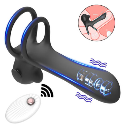 Vibrating Cock Ring Penis Vibrator Rechargeable Couples Delay Mens Sex Toy
