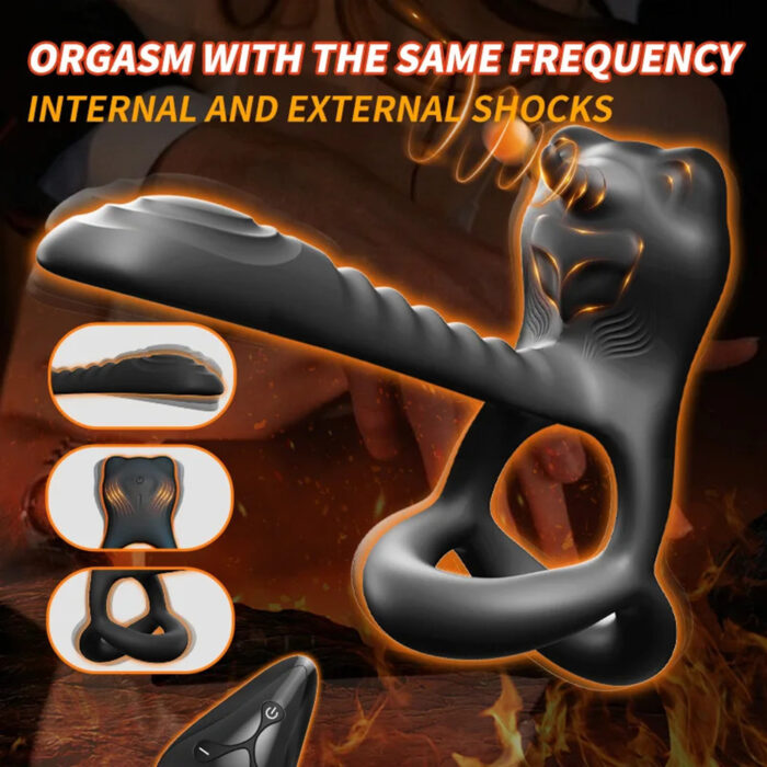 Vibrating Cock Ring Penis Clitoral Couple Vibrator Male Delay For Adults Sex Toy