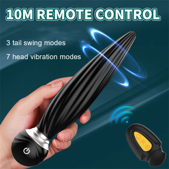 Rotating Anal Vibrator Butt Plug Prostate Massager Remote Control